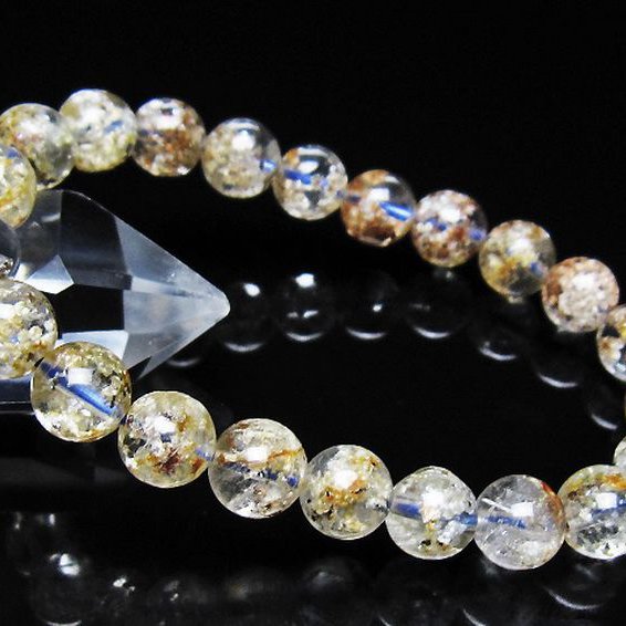 ホワイトガーデンファントムクォーツ ブレスレット 9mm [t239-3626]