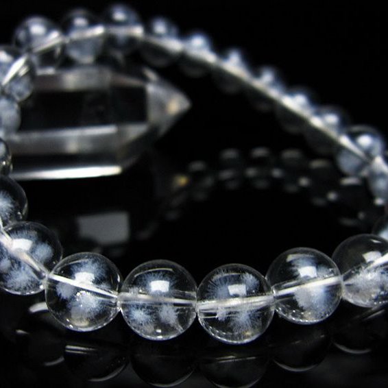 ホワイトスタークォーツ  ブレスレット 8mm [T241-2301]