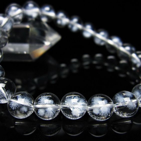 ホワイトスタークォーツ  ブレスレット 8mm [T241-2309]