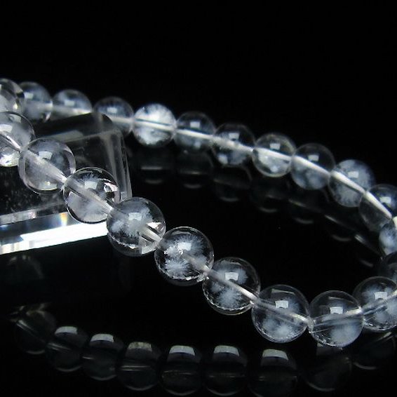 ホワイトスタークォーツ ブレスレット 8mm [t241-2462]