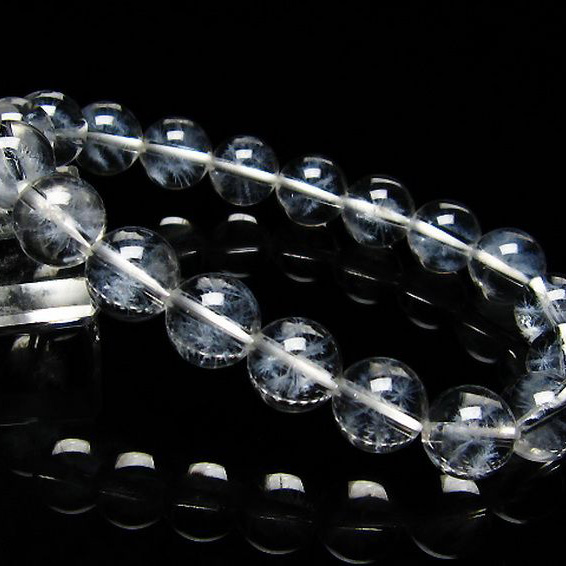 ホワイトスタークォーツ  ブレスレット 10mm [T241-2655]