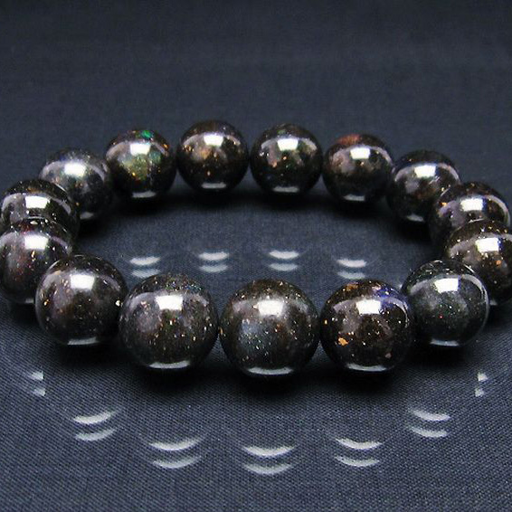 ブラックオパール ブレスレット 15mm [T249-4176]