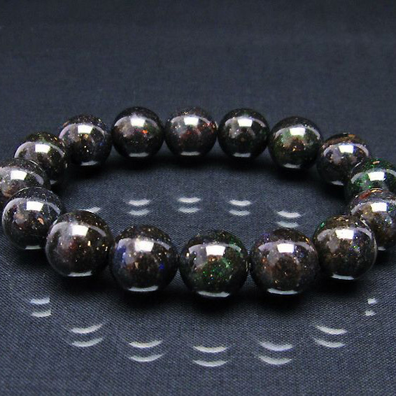 ブラックオパール ブレスレット 14mm [T249-4187]