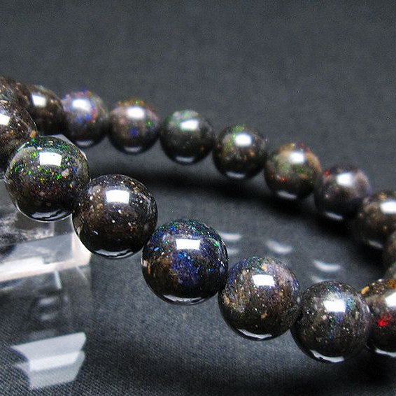 ブラックオパール ブレスレット 10mm [T249-4458]