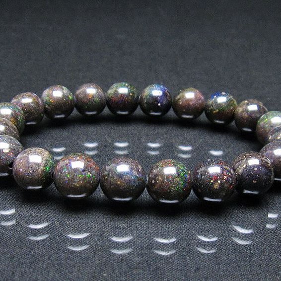 ブラックオパール ブレスレット 10mm [T249-4514]