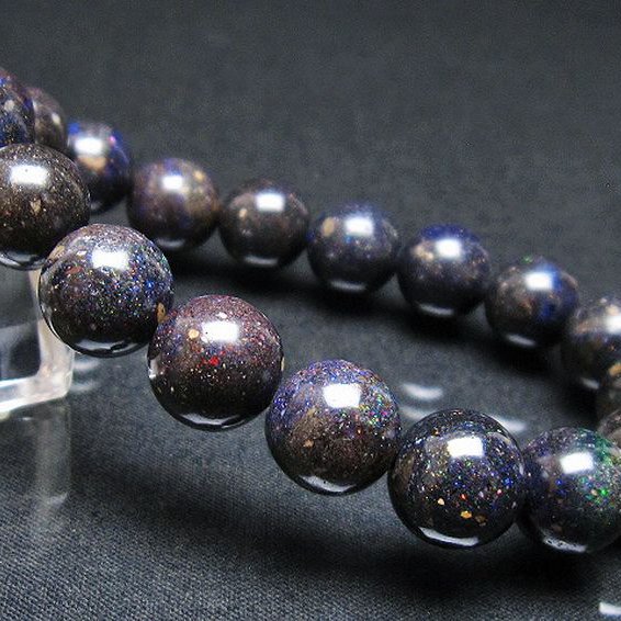 ブラックオパール ブレスレット 11mm [T249-4542]