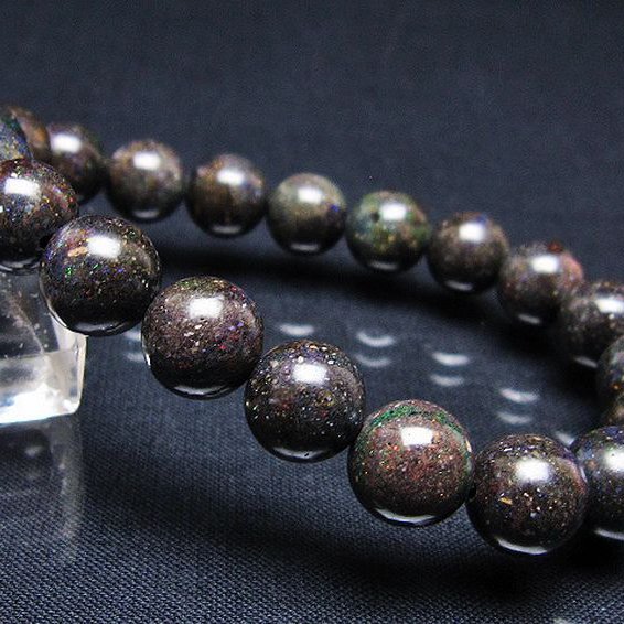 ブラックオパール ブレスレット 10mm [T249-4592]