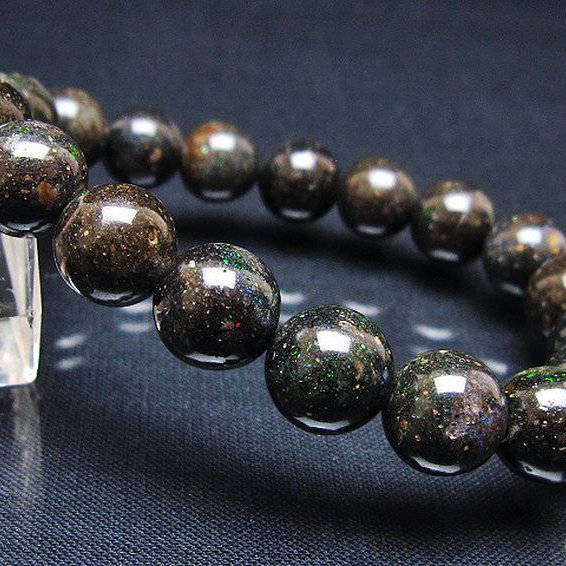 ブラックオパール ブレスレット 10mm [T249-4635]