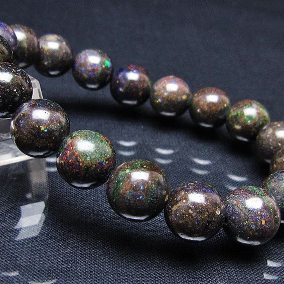 ブラックオパール ブレスレット 11mm [T249-4673]