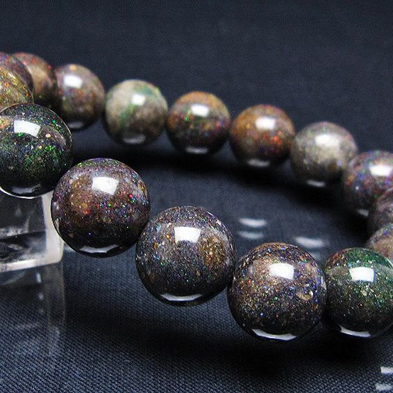 ブラックオパール ブレスレット 13mm [T249-4678]