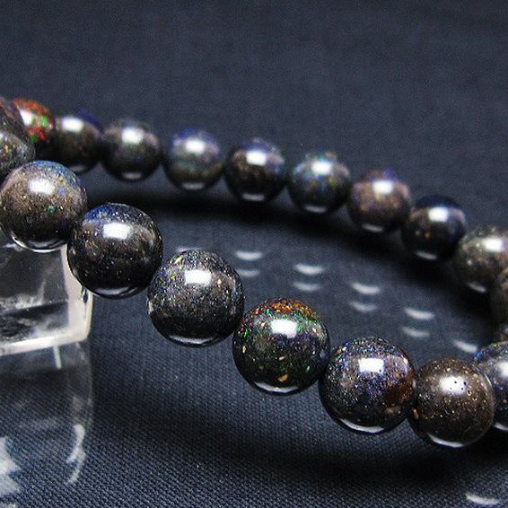 ブラックオパール ブレスレット 10mm [T249-4684]