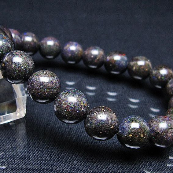 ブラックオパール ブレスレット 11mm [T249-4687]