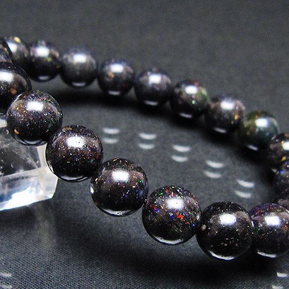 ブラックオパール ブレスレット 10mm [T249-4743]