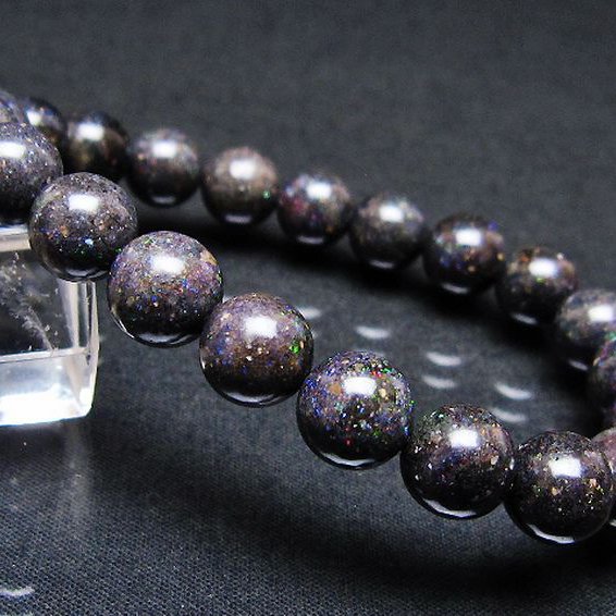 ブラックオパール ブレスレット 9mm [T249-4766]