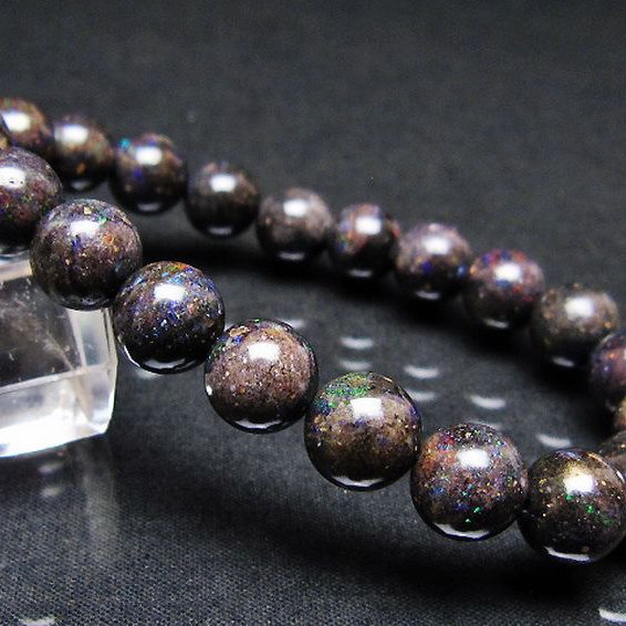 ブラックオパール ブレスレット 9mm [T249-4787]