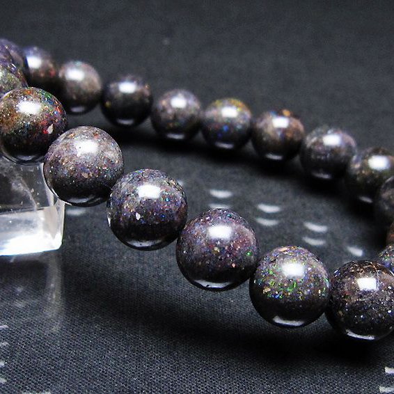 ブラックオパール ブレスレット 10mm [T249-4817]