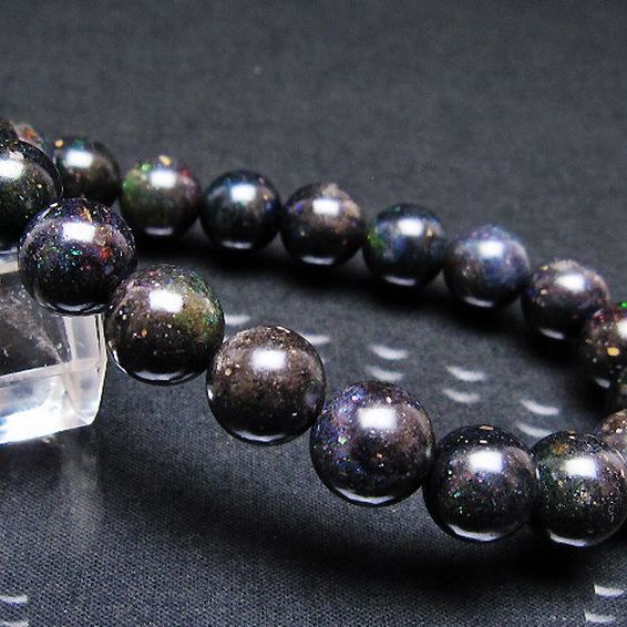 ブラックオパール ブレスレット 10mm [T249-4820]