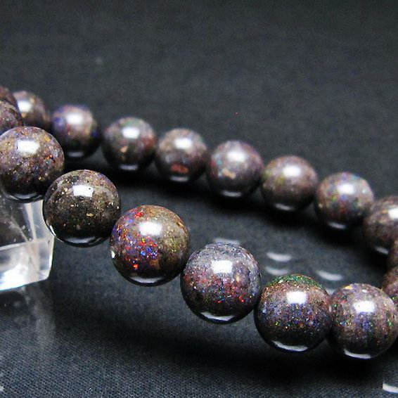 ブラックオパール ブレスレット 10mm [T249-4843]