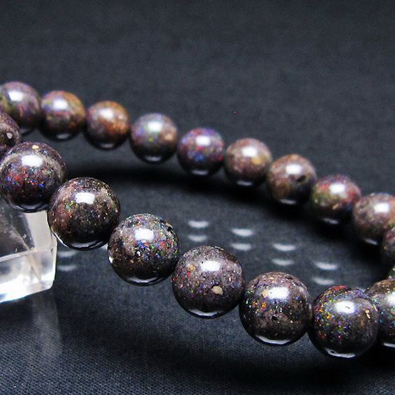 ブラックオパール ブレスレット 9mm [T249-4854]