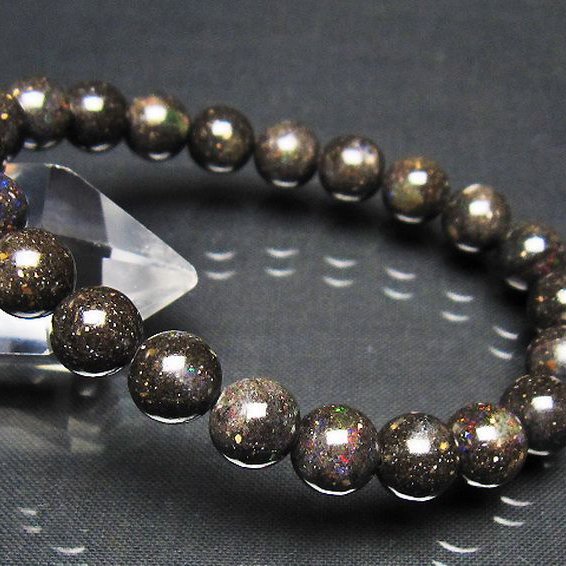 ブラックオパール ブレスレット 9mm [t249-4877]