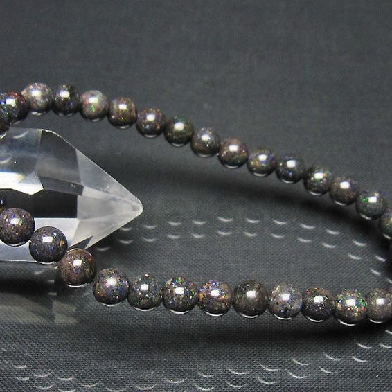 ブラックオパール ブレスレット 6mm [t249-4910]