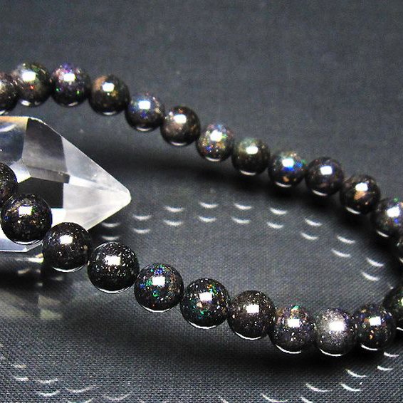 ブラックオパール ブレスレット 7mm [t249-4945]