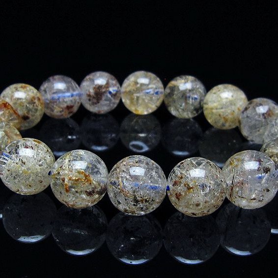 ガーデン トルマリンルチル入り  ブレスレット 13mm [T253-2952]