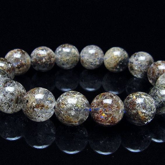 ガーデン トルマリンルチル入り  ブレスレット 13mm [T253-2967]