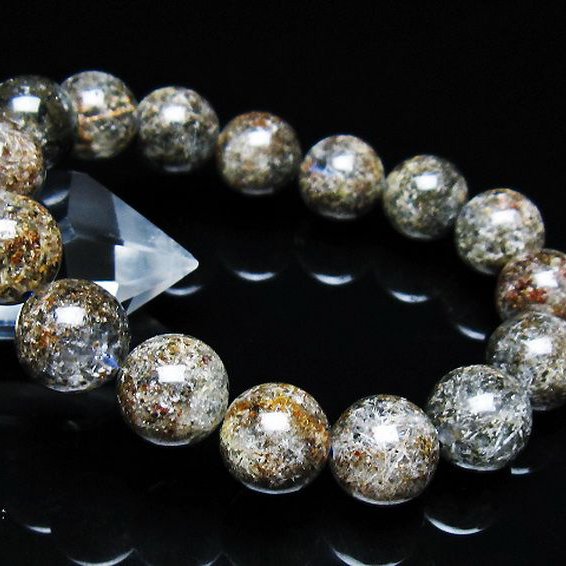 ガーデン トルマリンルチル入り ブレスレット 13mm [t253-3081]