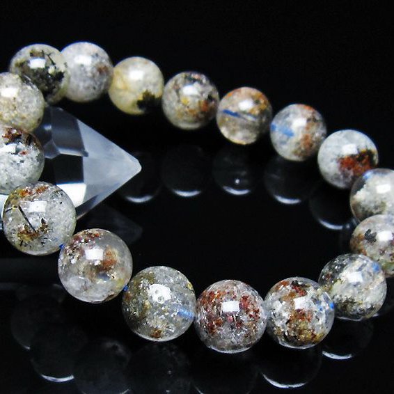 ガーデン トルマリンルチル入り  ブレスレット 12mm [T253-3181]