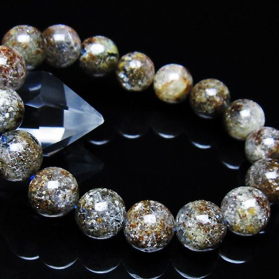 ガーデン トルマリンルチル入り  ブレスレット 12mm [T253-3225]