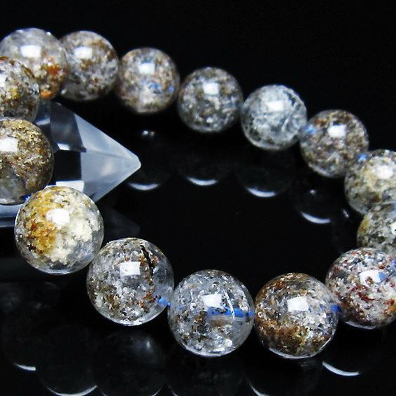 ガーデン トルマリンルチル入り  ブレスレット 14mm [T253-3241]