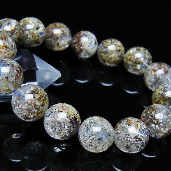 ガーデン トルマリンルチル入り  ブレスレット 14mm [T253-3243]