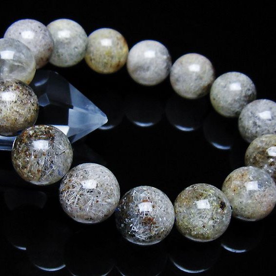 ガーデン トルマリンルチル入り ブレスレット 14mm [t253-3259]