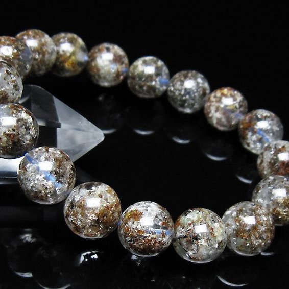 ガーデン トルマリンルチル入り ブレスレット 12mm [t253-3389]