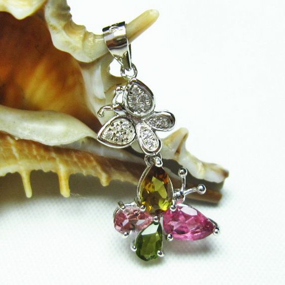 ミックスカラートルマリン ペンダント [T254-1322]