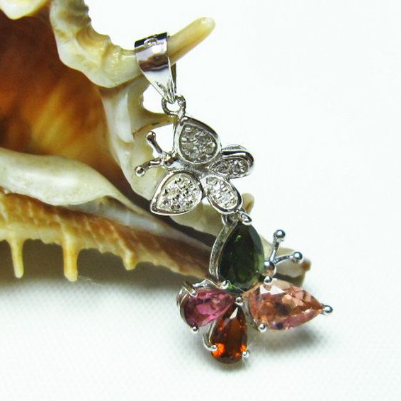 ミックスカラートルマリン ペンダント [T254-1325]