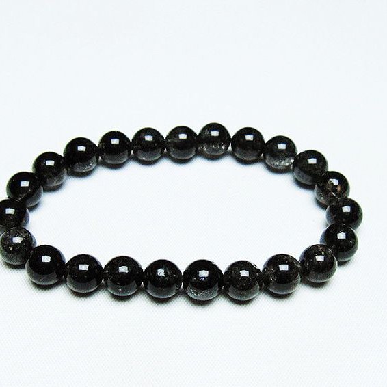 ブラックルチルクォーツ ブレスレット 8mm [T257-6926]