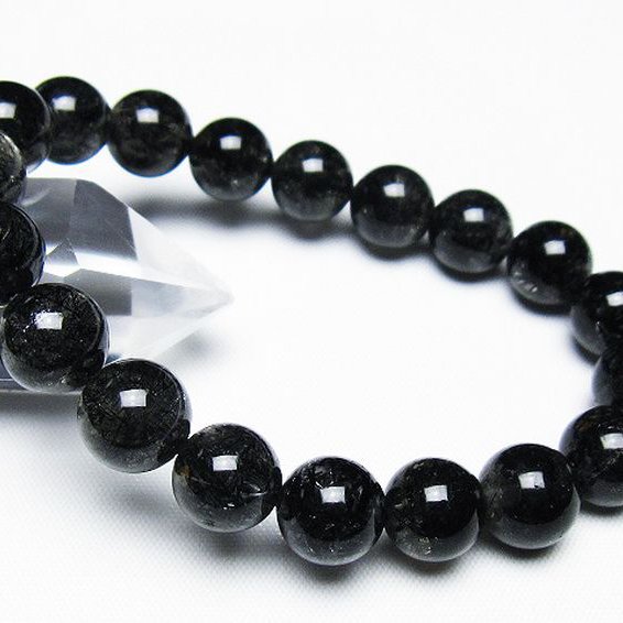 ブラックルチルクォーツ ブレスレット 10mm [T257-7847]