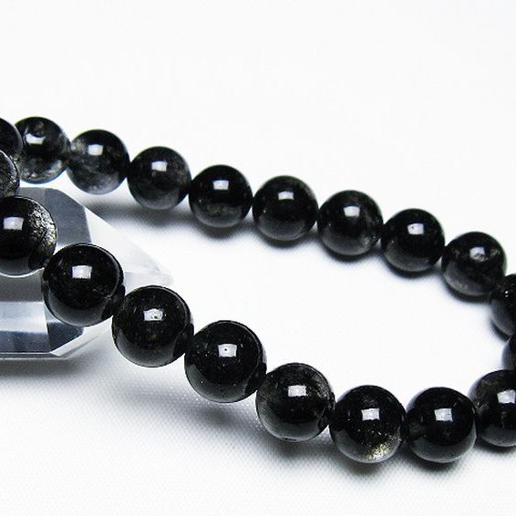 ブラックルチルクォーツ ブレスレット 9mm [T257-7853]