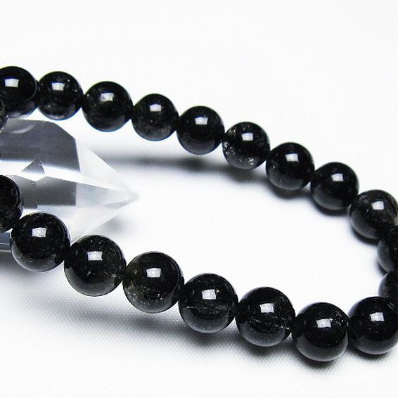 ブラックルチルクォーツ ブレスレット 9mm [T257-7887]