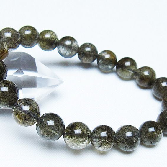 ブラックルチルクォーツ ブレスレット 10mm [t257-8010]