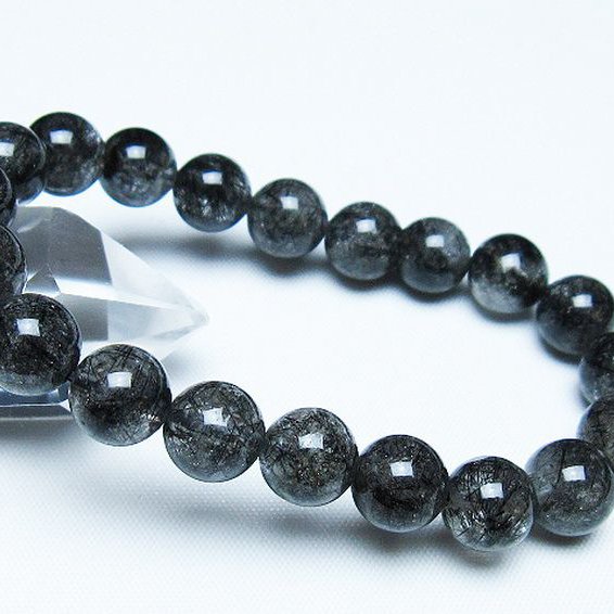 ブラックルチルクォーツ ブレスレット 10mm [t257-8032]