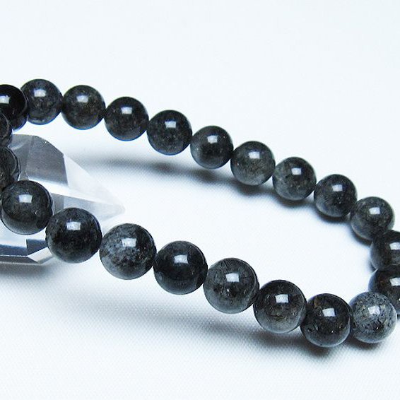 ブラックルチルクォーツ ブレスレット 9mm [t257-8039]