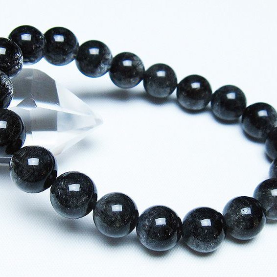 ブラックルチルクォーツ ブレスレット 10mm [t257-8086]