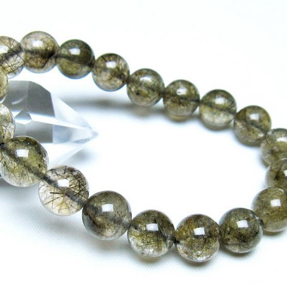 ブラックルチルクォーツ ブレスレット 10mm [t257-8223]