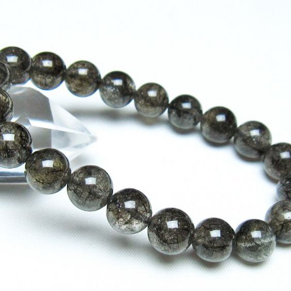 ブラックルチルクォーツ ブレスレット 10mm [t257-8260]
