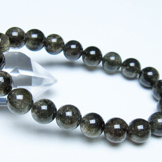 ブラックルチルクォーツ ブレスレット 10mm [t257-8287]