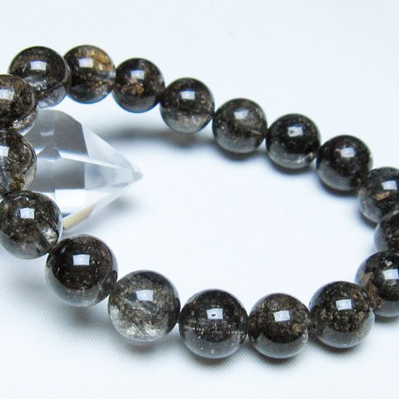 ブラックルチルクォーツ ブレスレット 12mm [t257-8291]