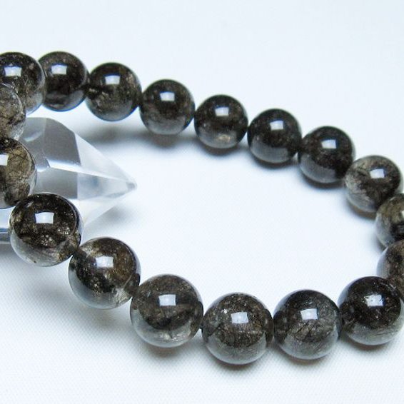 ブラックルチルクォーツ ブレスレット 12mm [t257-8292]